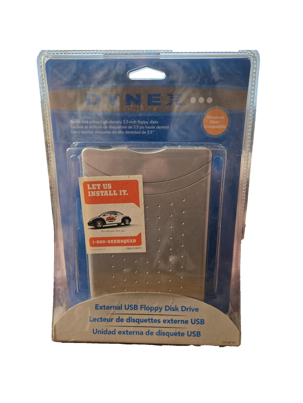 DYNEX * DX-EF101 3.5" External USB Floppy Disk Drive NEW Vintage 2008